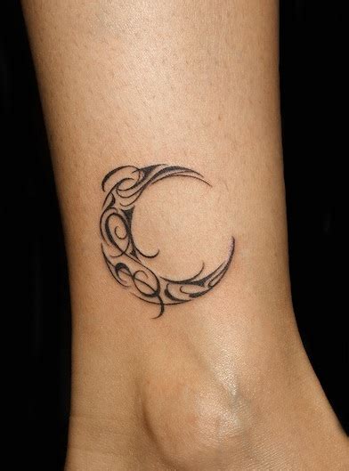 moon tattoo tribal|small full moon tattoo.